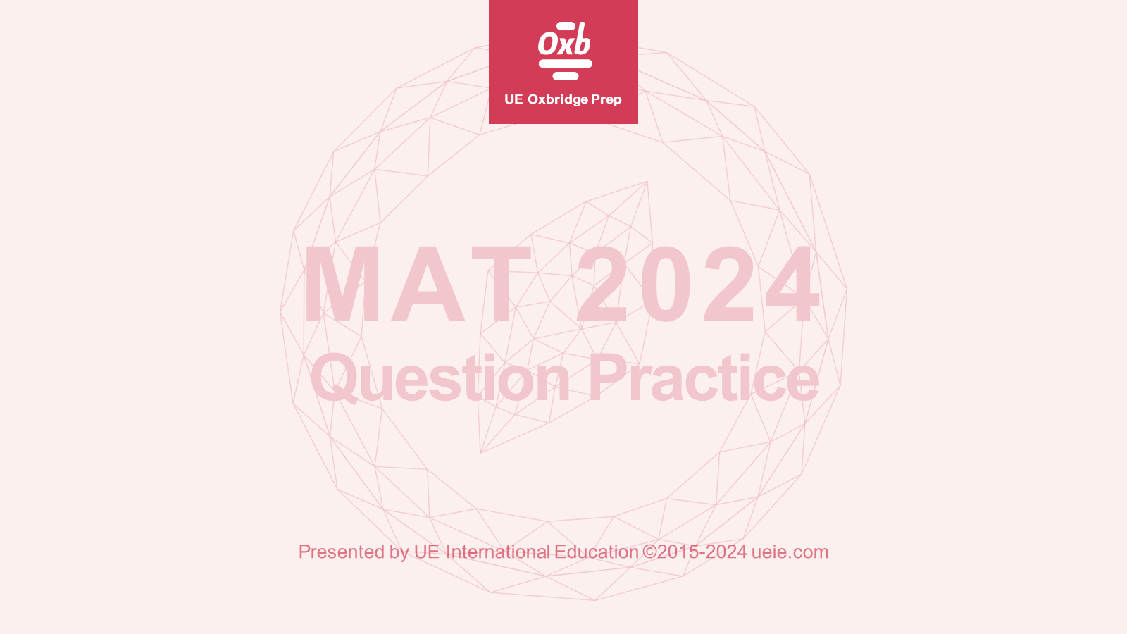 Oxford MAT 2024 Question Practice-Video