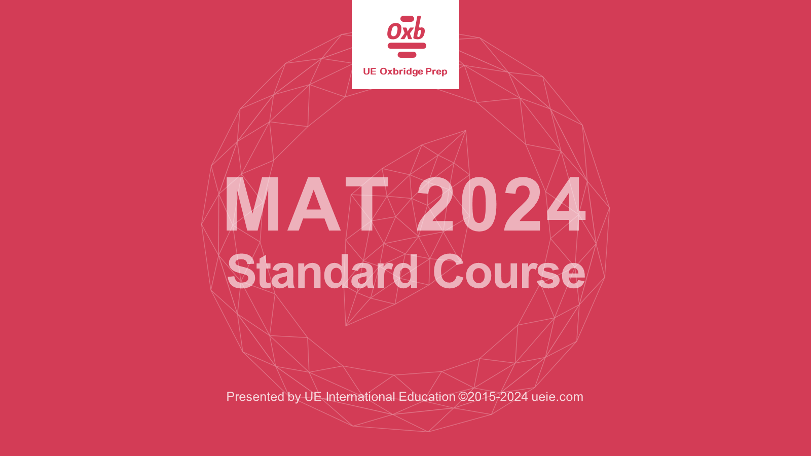 Oxford MAT 2024 Standard Course-Video