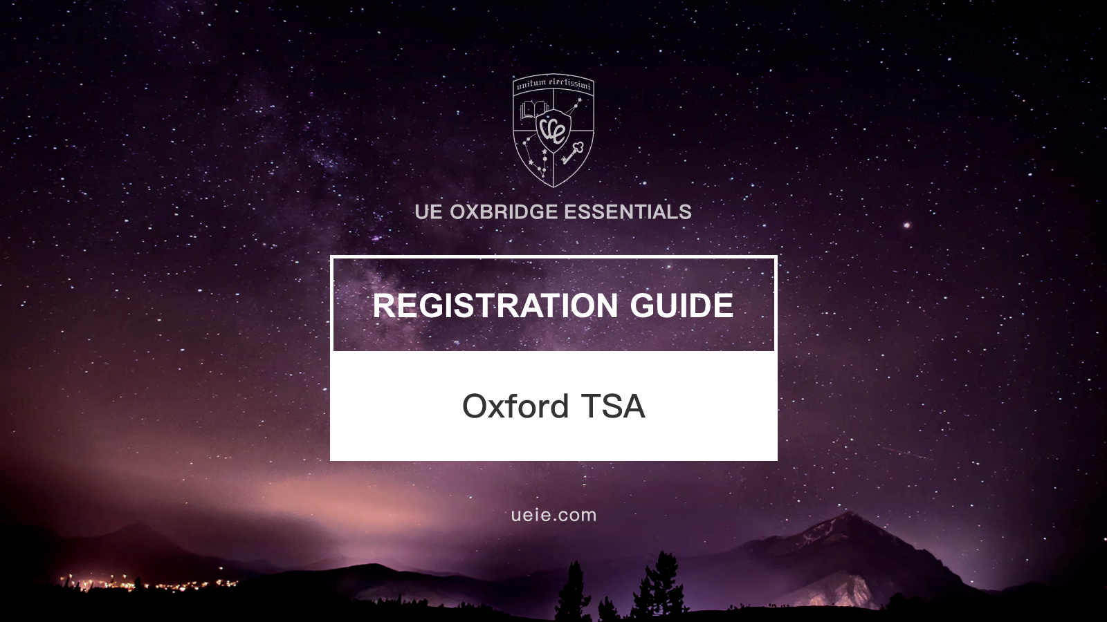 How to register for Oxford TSA