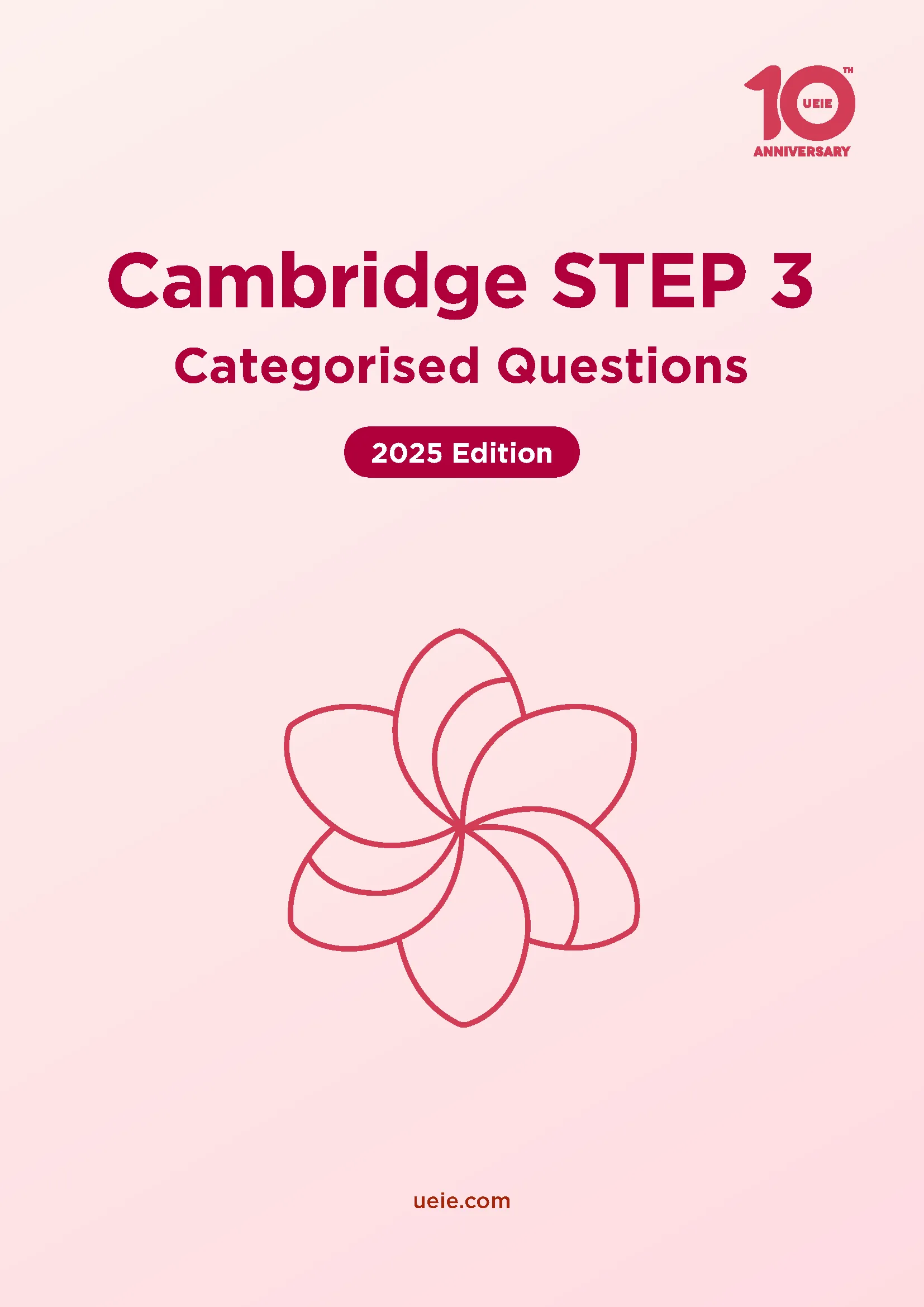 Book Covers 2025 Cambridge STEP 3 Categorised Questions