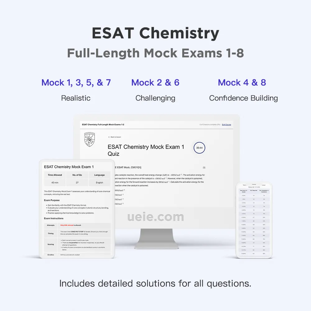 ESAT Chemistry Full-Length Mock Exams 1-8