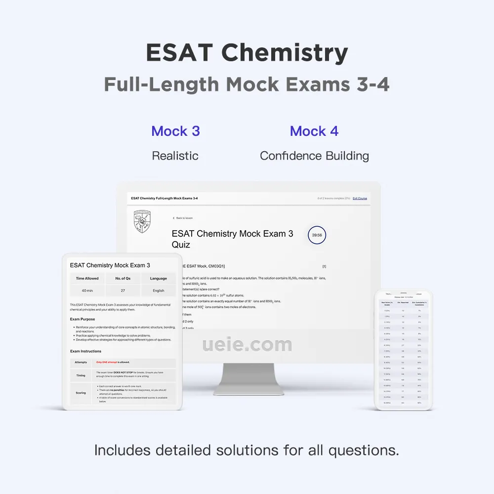 ESAT Chemistry Full-Length Mock Exams 3-4