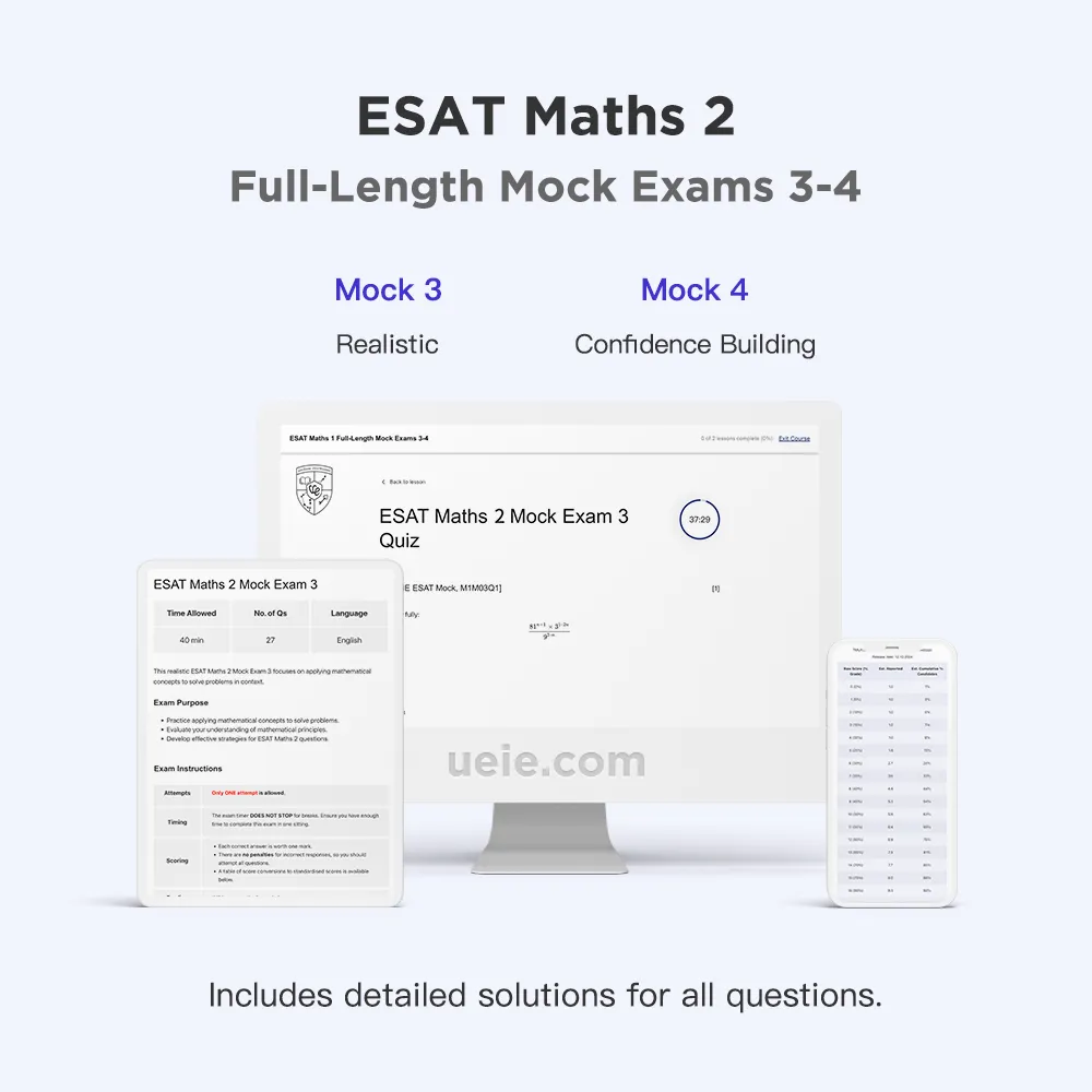 ESAT Maths 2 Full-Length Mock Exams 3-4