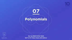 ESAT & PAT Maths 2025-L07