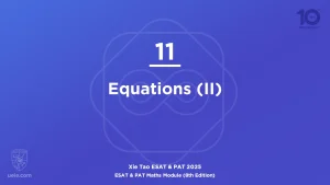 ESAT & PAT Maths 2025-L11