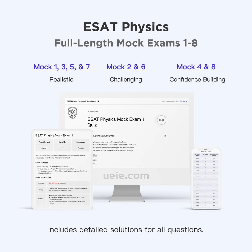 ESAT Physics Full-Length Mock Exams 1-8