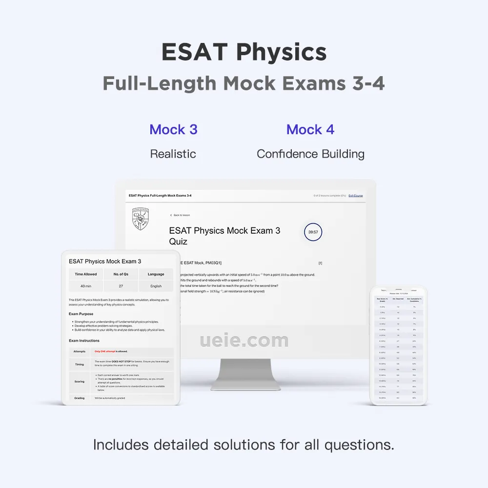 ESAT Physics Full-Length Mock Exams 3-4