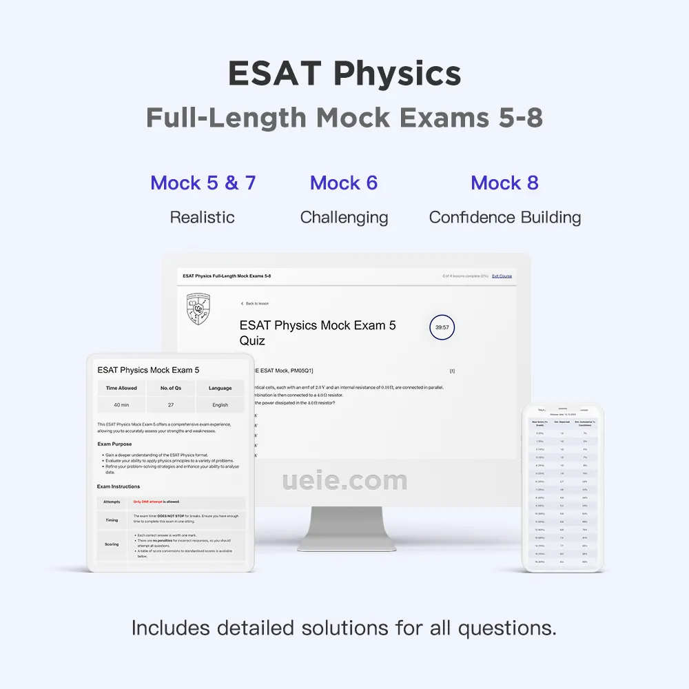 ESAT Physics Full-Length Mock Exams 5-8