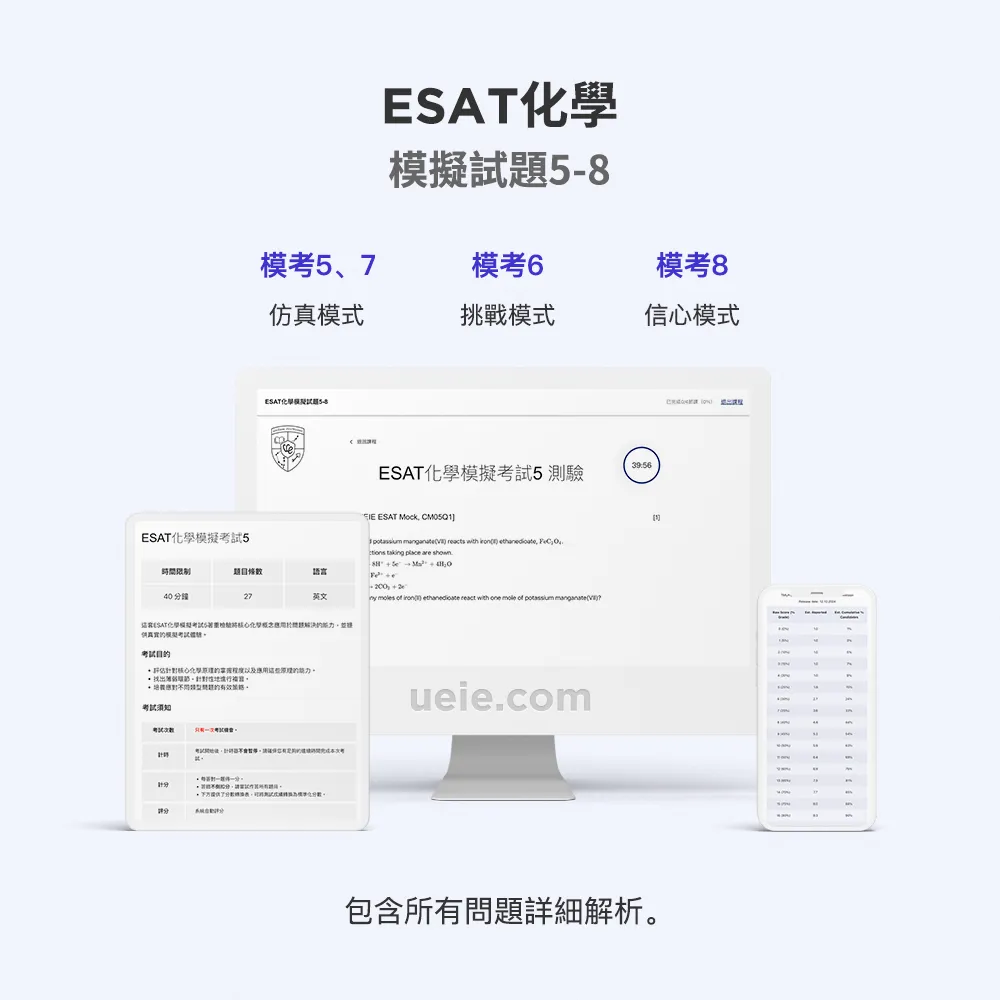 ESAT化學模擬試題5-8