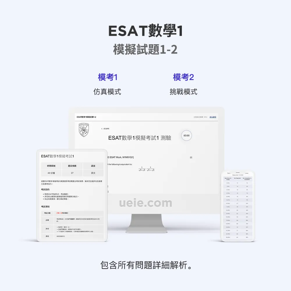 ESAT數學1模擬試題1-2