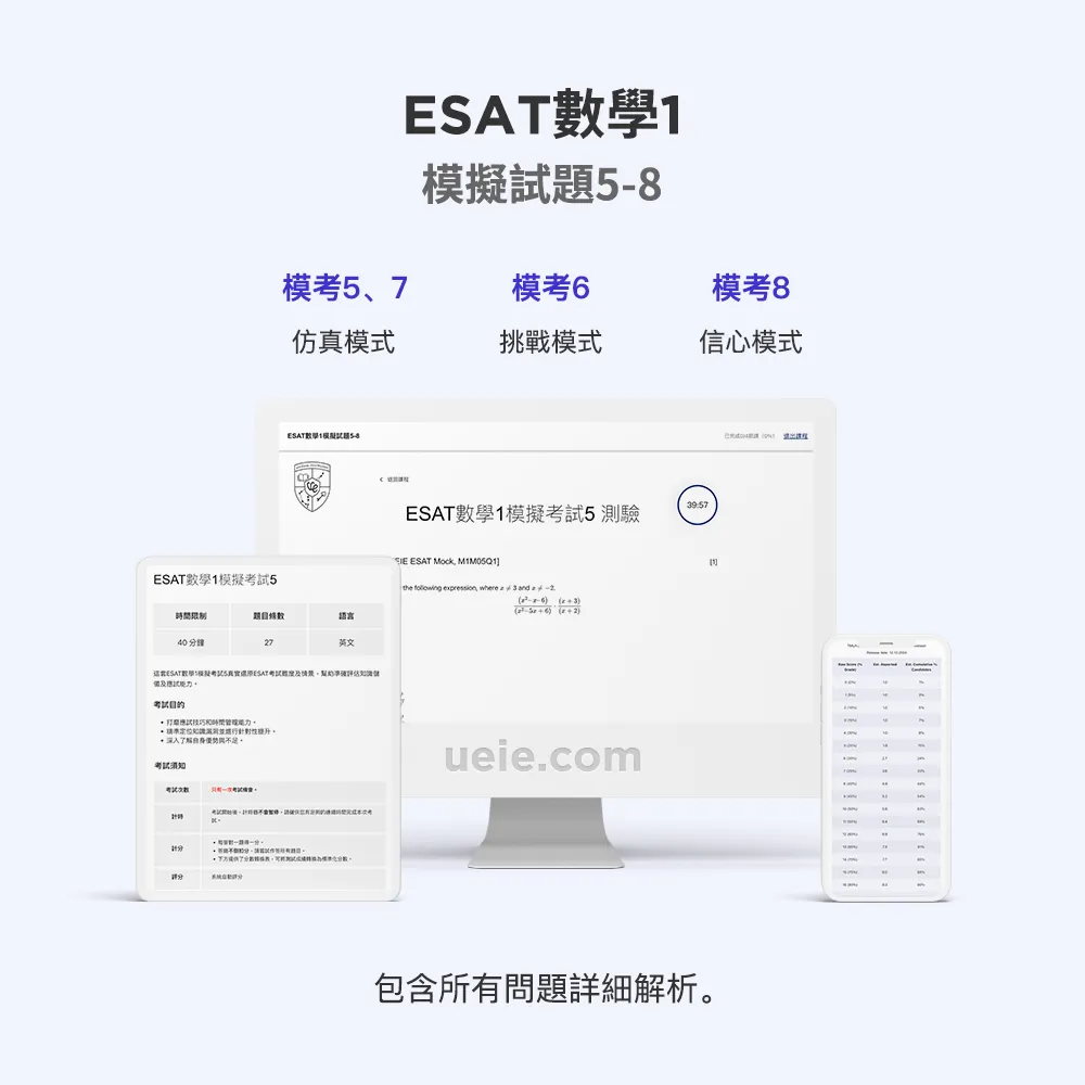 ESAT數學1模擬試題5-8