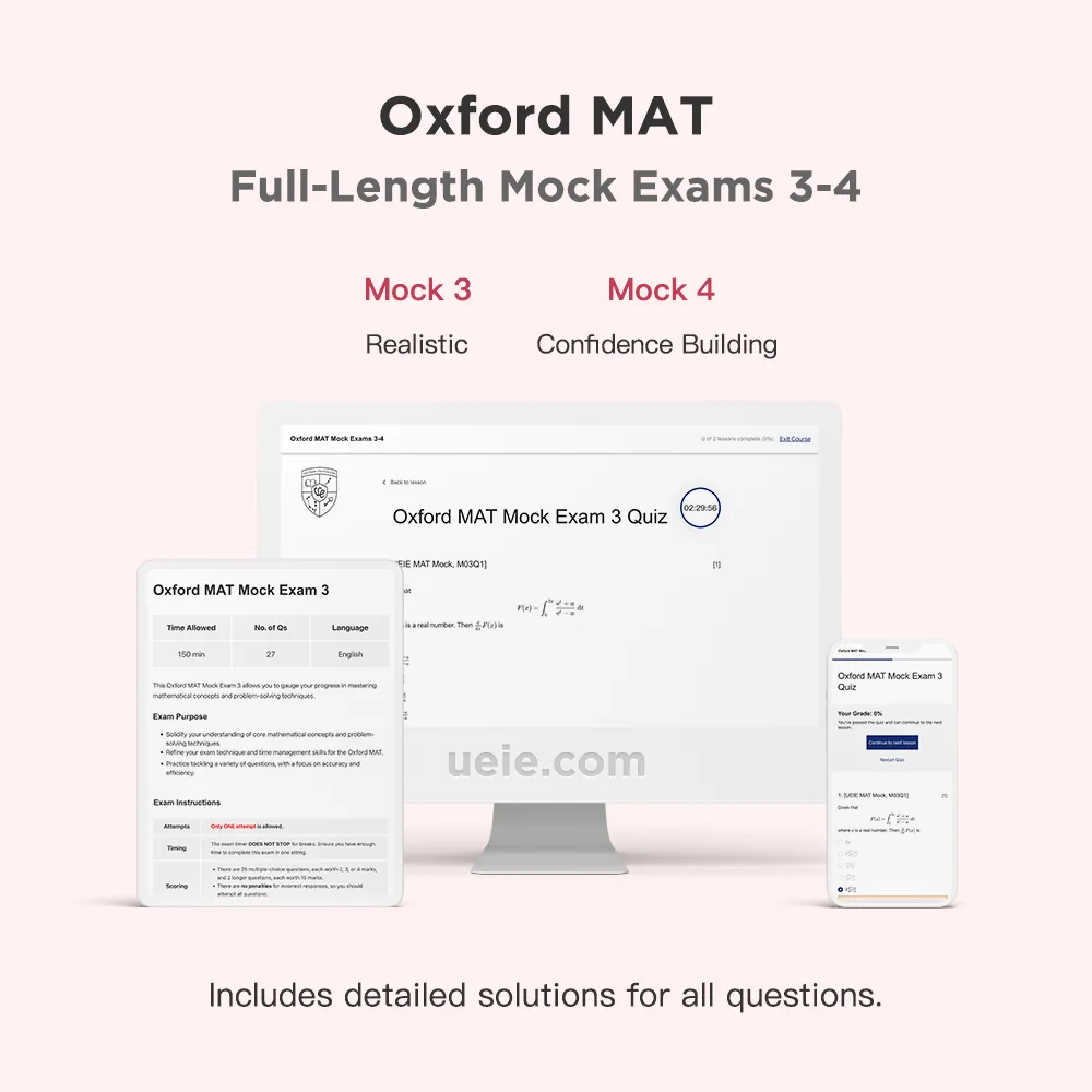 Oxford MAT Full-Length Mock Exams 3-4
