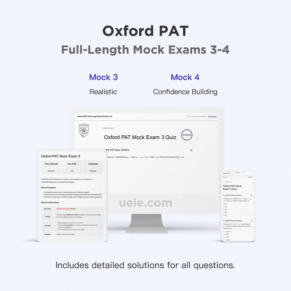 Oxford PAT Full-Length Mock Exams 3-4