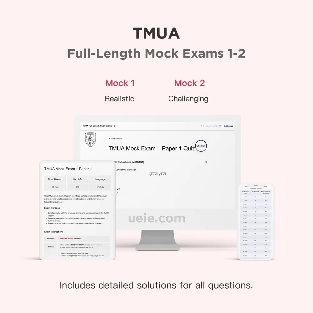 TMUA Full-Length Mock Exams 1-2