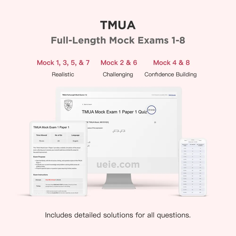 TMUA Full-Length Mock Exams 1-8