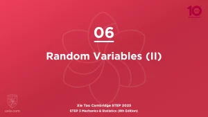 STEP 3 Mech & Stats 2025-L06 Random Variables (II)