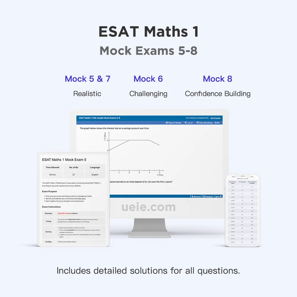ESAT Maths 1 Mock Exams 5-8