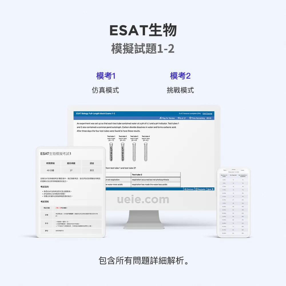 ESAT生物模擬試題1-2