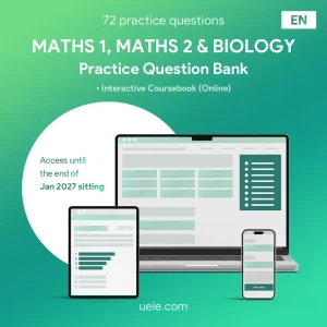 ESAT Maths 1, Maths 2 & Biology Practice Question Bank (English)